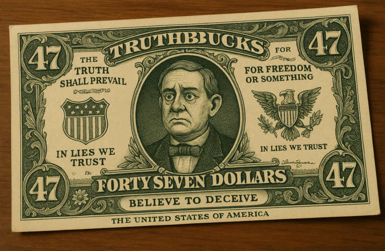 BREAKING: Trump Launches ‘TruthBucks’ Currency — Accepted at Waffle House and Trump Golf Resorts